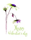 Stylized flowers with title Happy ValentineÃ¢â¬â¢s day